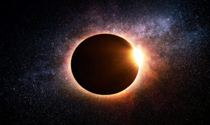 Solar Eclipse in Space - stock photos and royalty-free images