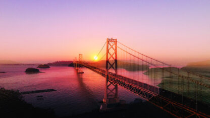 Surreal Suspension Bridge 03 - stock photos and royalty-free images