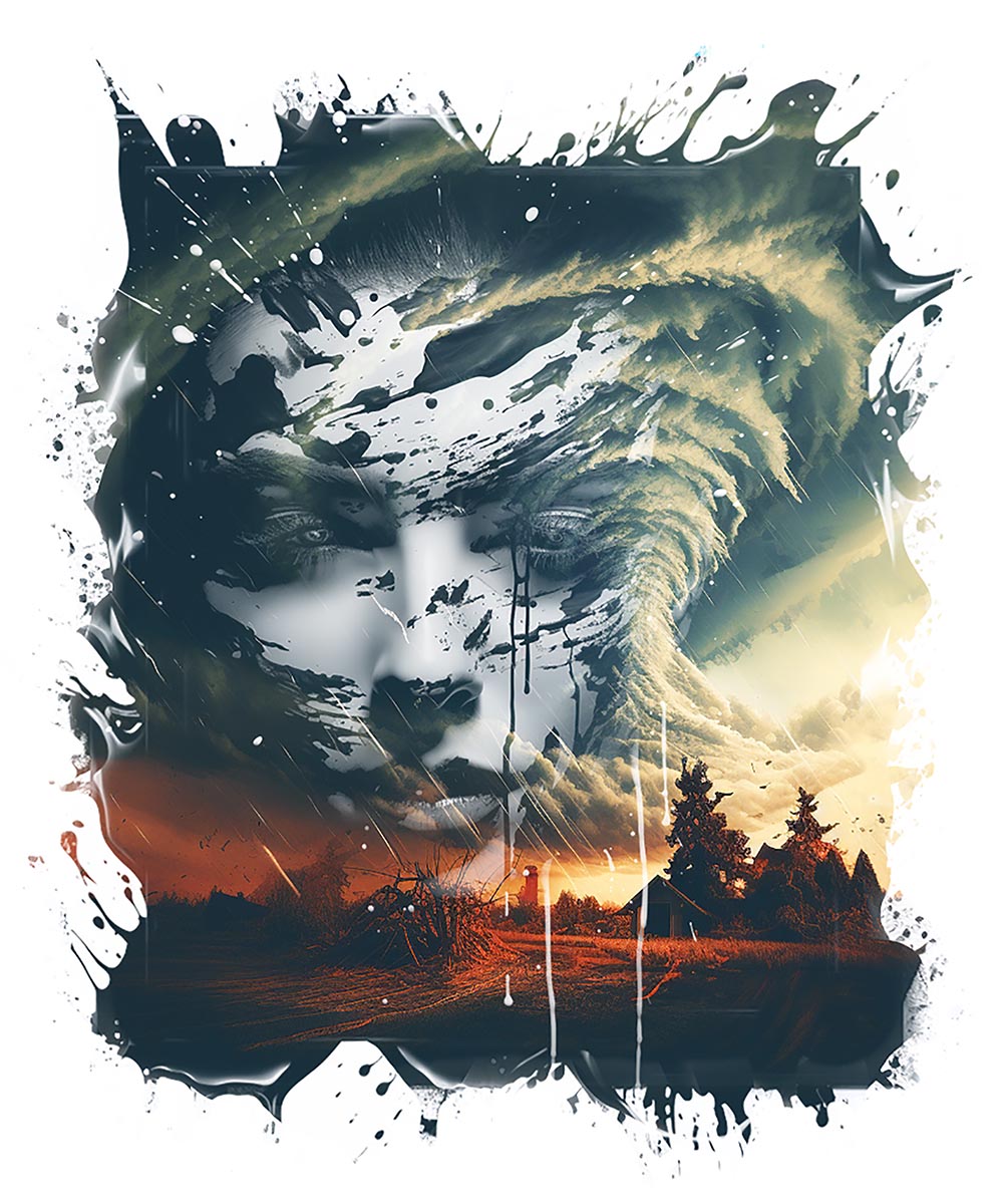 Tornado Woman Creative Concept Art