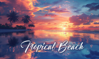 Tropical Beach - Beautiful Sunset Photo
