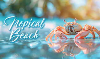 Tropical Beach - Cute Sea Crab Photo