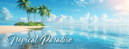 Tropical Paradise Banner - Lost Island Beach Photo