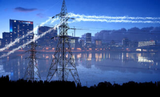 Urban Electrification in Blue - stock photos and royalty-free images
