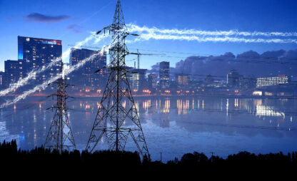 Urban Electrification in Blue - stock photos and royalty-free images