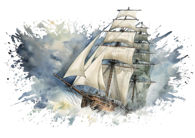 Vintage Nautical Adventure Artwork