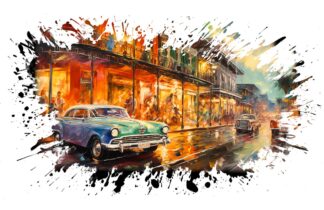 Vintage New Orleans Street Artwork