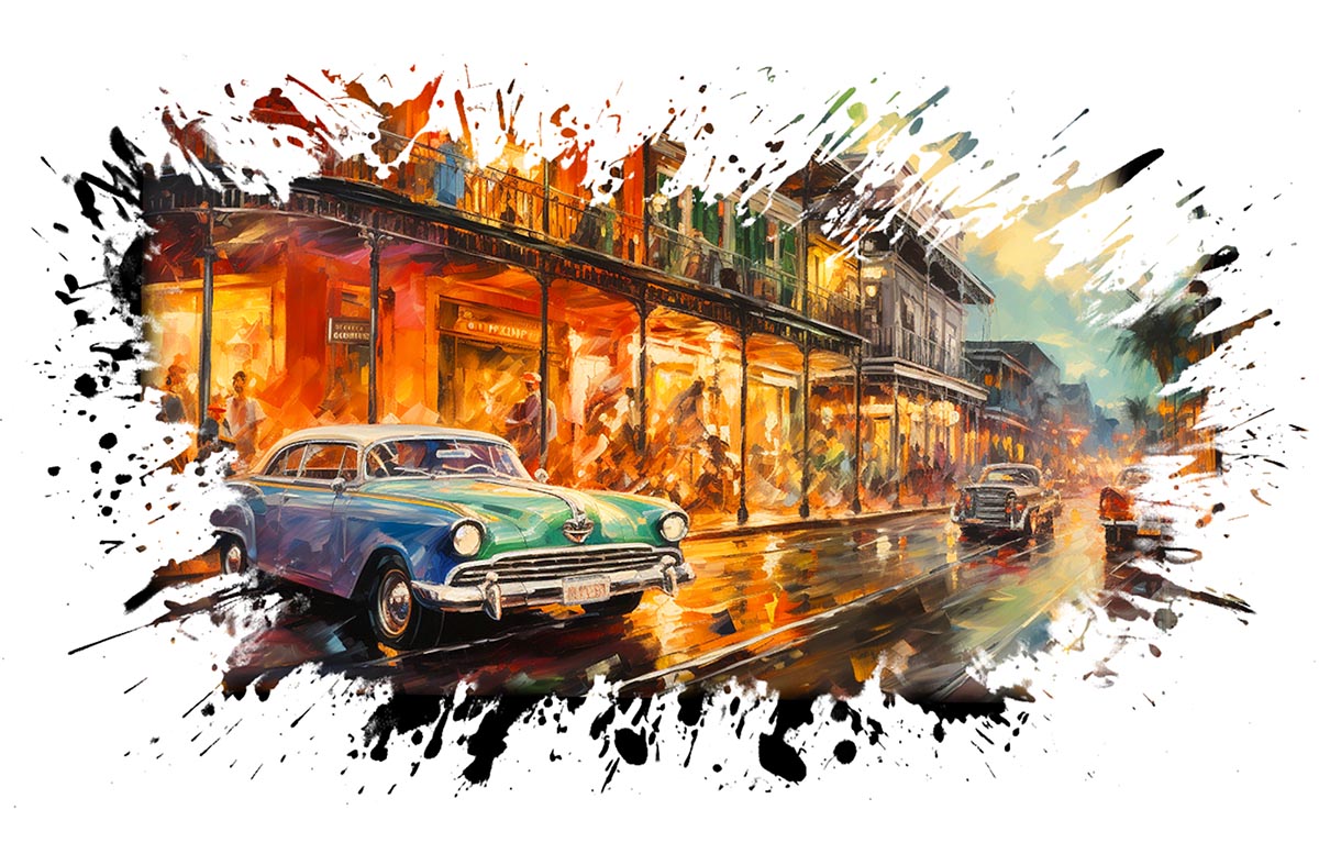 Vintage New Orleans Street Artwork