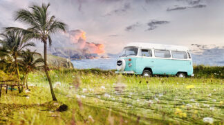 Vintage VW Camper Van Road Trip 02 - stock photos and royalty-free images
