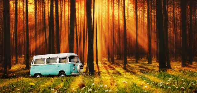 Vintage VW Camper Van Road Trip 07 - stock photos and royalty-free images
