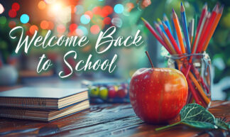 Welcome Back to School - Books, Pens and Apples