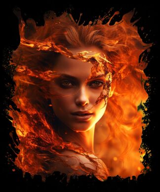 Woman on Fire Creative Concept Art