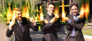 Young Men with Fingers on Fire - stock photos and royalty-free images